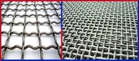 Crimped Wire Meshes - Carbon Steel, 8 Inch Opening Size, Black Color, Lock Crimp Style, Square Hole Shape, Mesh Number Size 50, Hot Dipped Galvanized