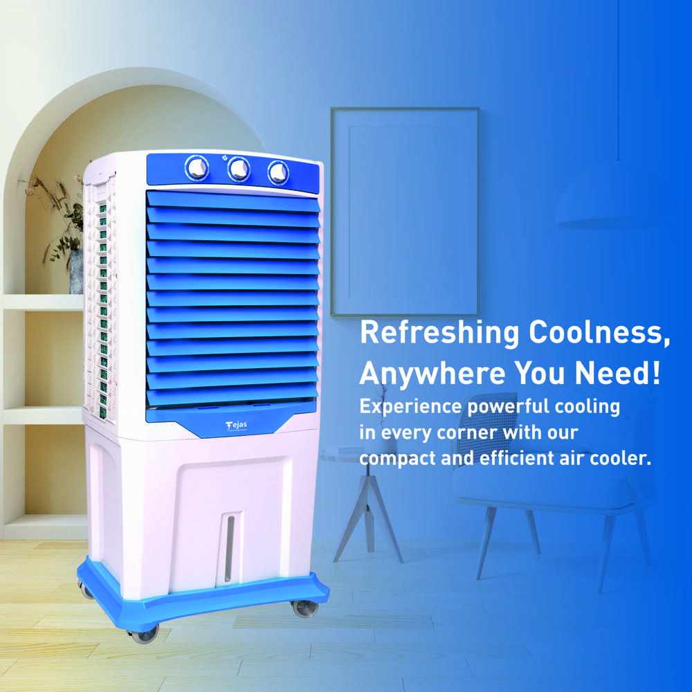 15. Desert Cooler (100 Ltr)  65 cm x 55 cm x 115 cm