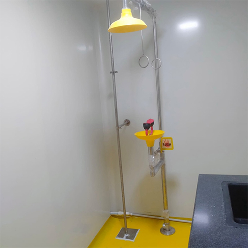 Emergency Eyewash Shower Station - Color: Yellow
