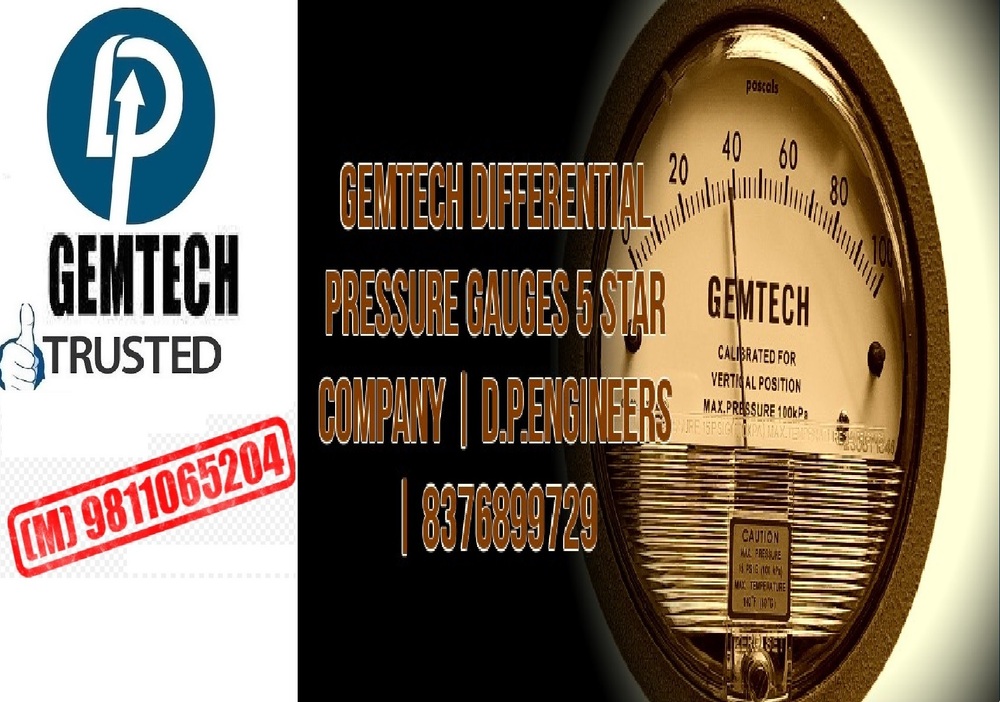 Wholesale GEMTECH Differential Pressure Gauges From Prem Nagar (Hisar)