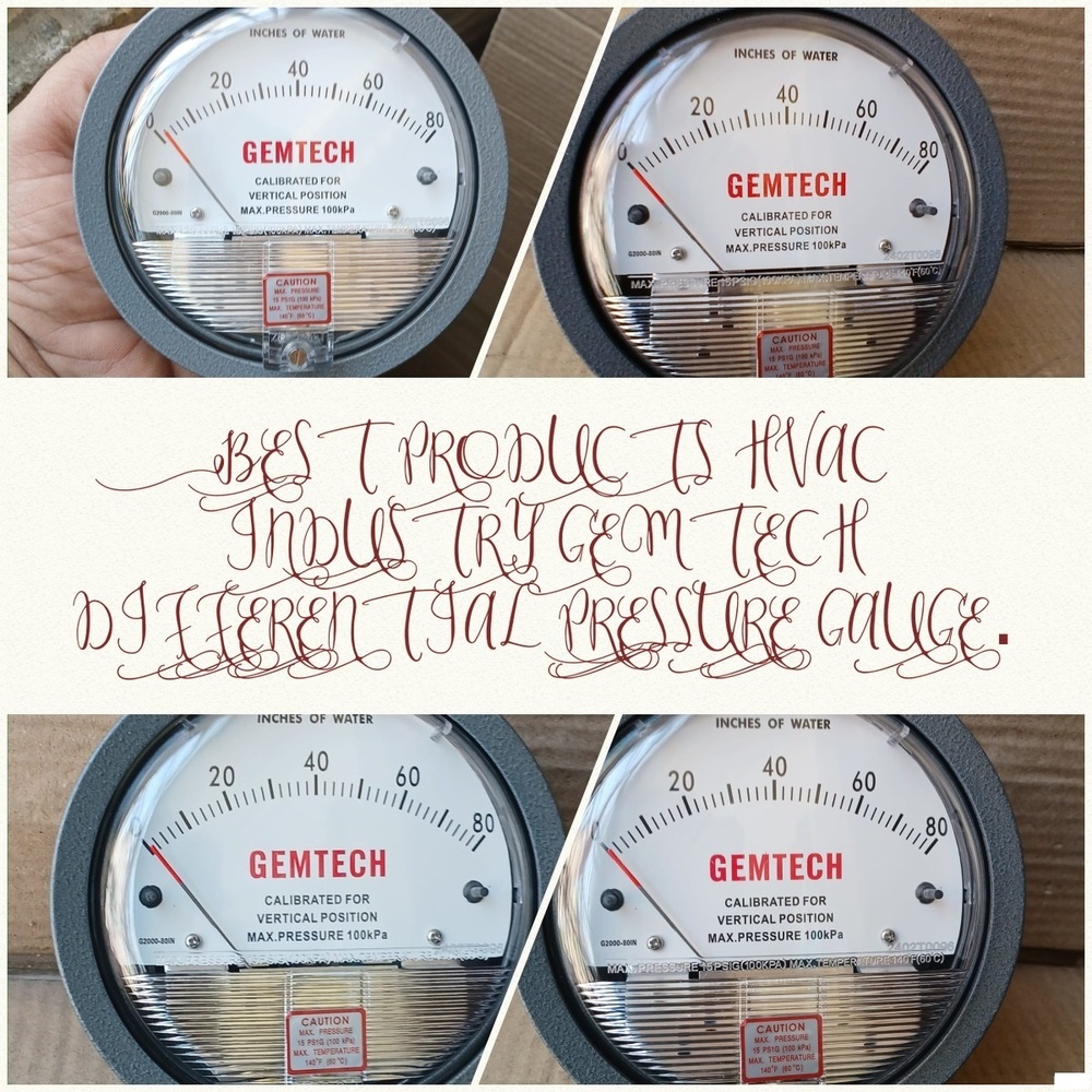 GEMTECH Differential Pressure Gauge Wholesaler From Surat Gujarat