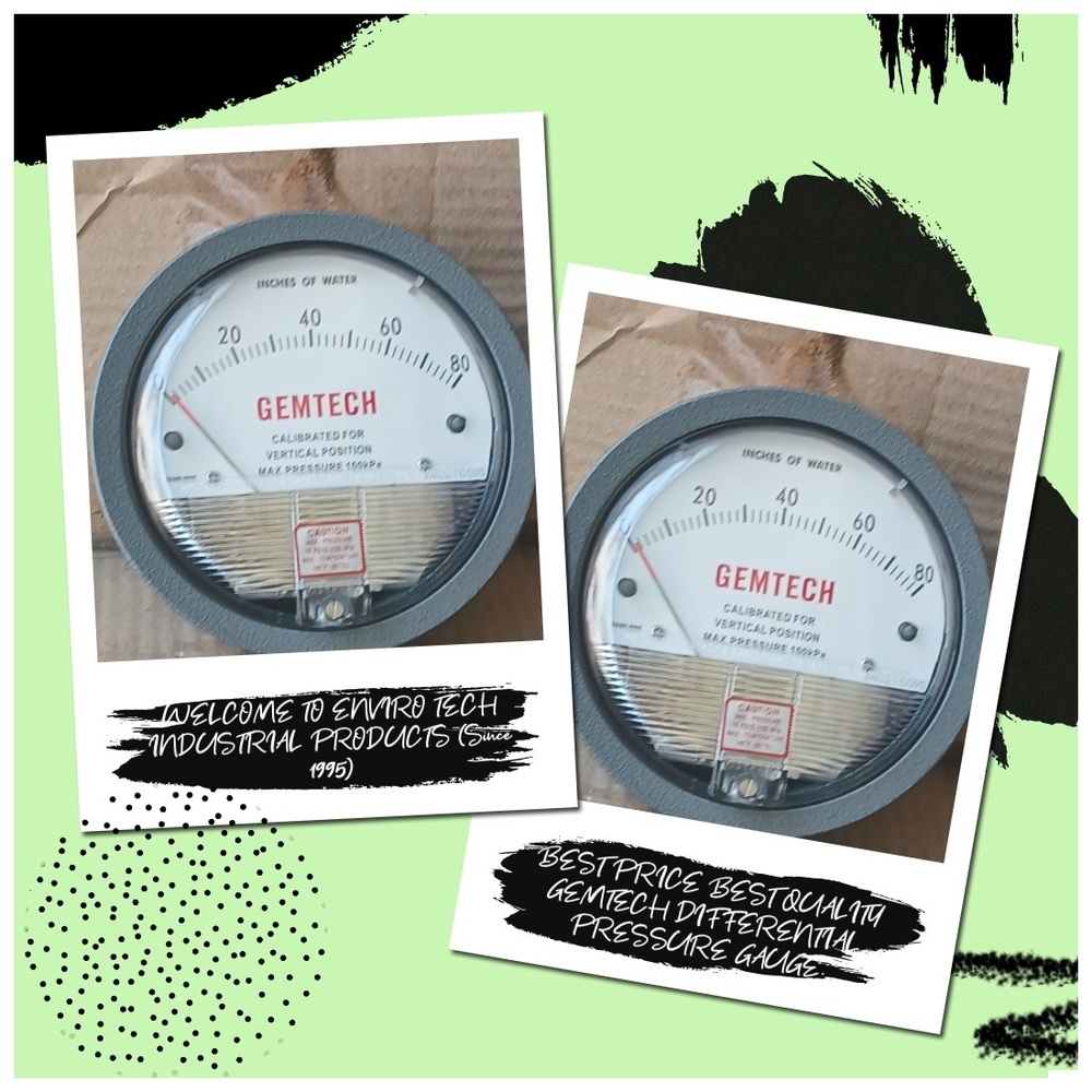 Gemtech Differential Pressure Gauge In Doodannakundi Industrial Area Bengaluru Karnataka - Accuracy: 2% (-Ha Model 1) Of Fs (3% (-Ha 1.5%) On -0