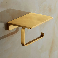 Interstellar Brass Toilet Paper Holder | Shelf Toilet Paper Holder | Modern Bathroom Accessories