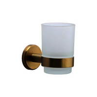 Fluxion Toothbrush Holder | Wall Mounted Holder | Frosted Glass Toothbrush Tumbler Holder