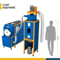 15HP High-Capacity Pulverizer with Double Hopper & Cyclone