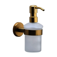 Luminaria Soap Dispenser Holder | Frosted Glass Soap Dispenser Holder - Color: Matte Gold