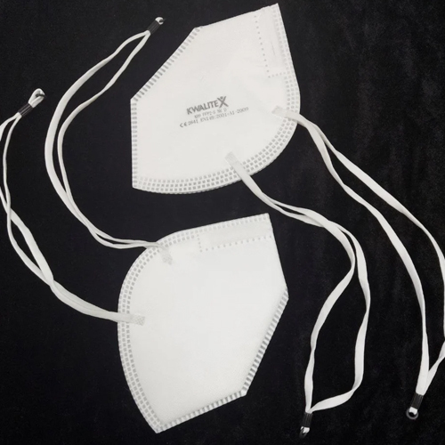 2 Ply Face Mask Outer Elastic Without Melt Blown - Color: White