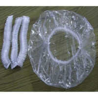Disposable Shower Cap - Hdpe/ldpe Material, Free Size, Transparent Color | Lightweight, Durable, Disposable For Industrial Usage