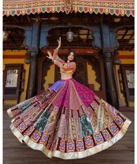 Butter Silk Designer Printed Navratri Lehenga Choli