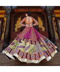 Butter Silk Designer Printed Navratri Lehenga Choli