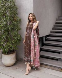 Embroidered Georgette Pakistani Suit