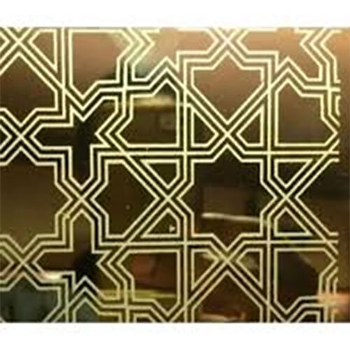 Ss Gold Etching Sheet - Color: Golden