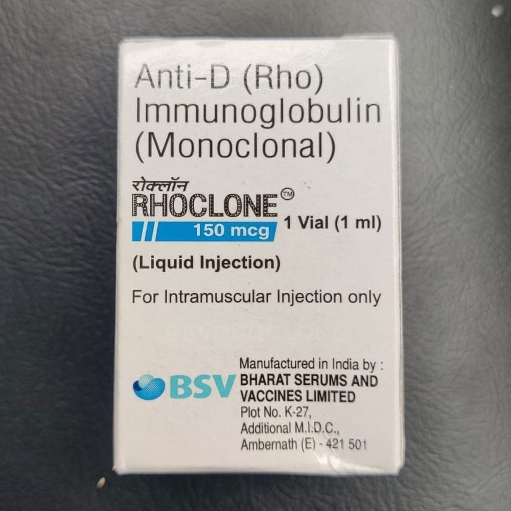Rhoclone Anti Rh D Immunoglobulin Injection 150mcg
