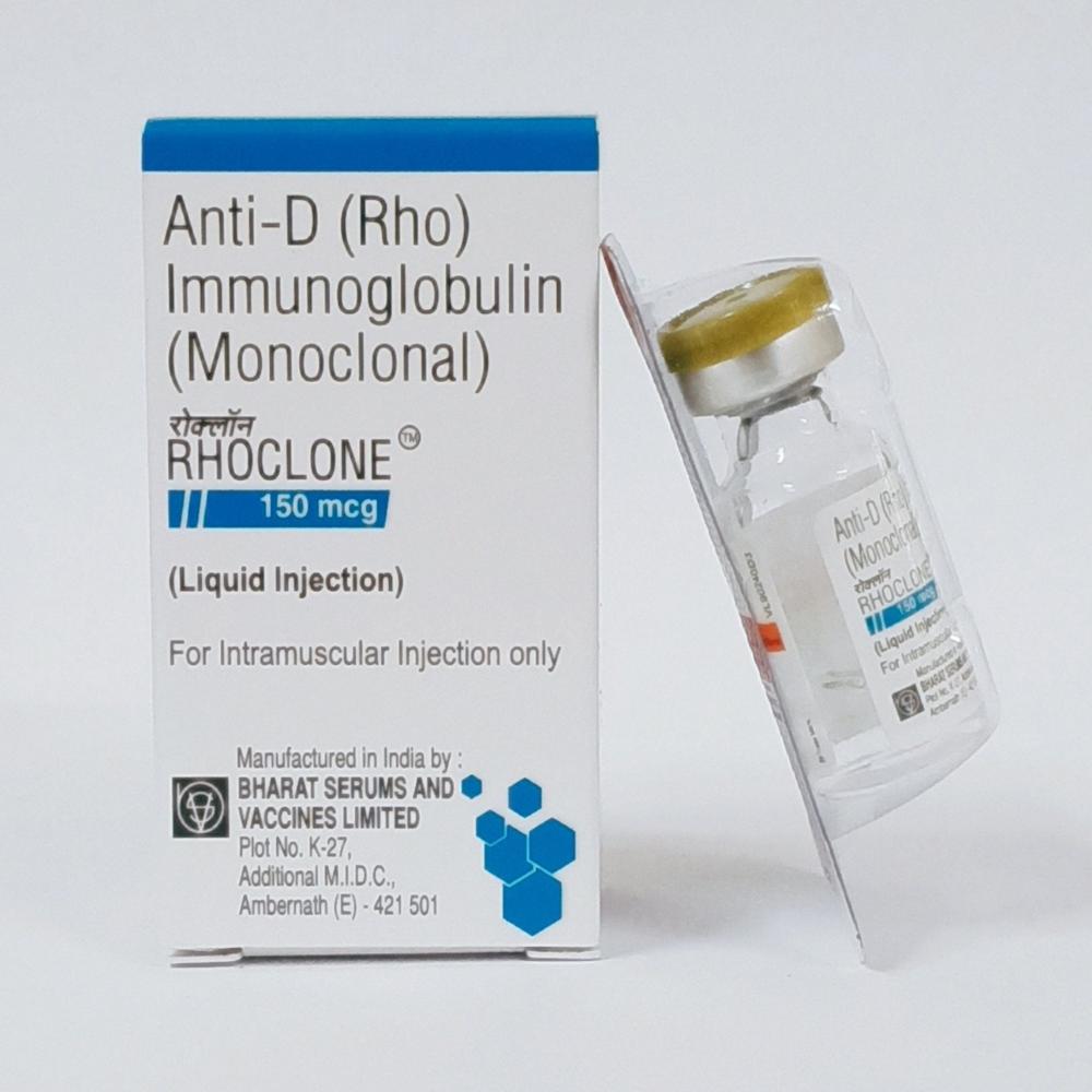 Rhoclone Anti Rh D Immunoglobulin Injection 150mcg