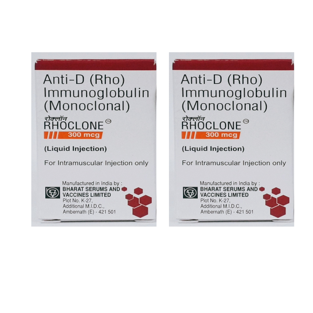 Rhoclone Anti Rh D Immunoglobulin Injection 300mcg