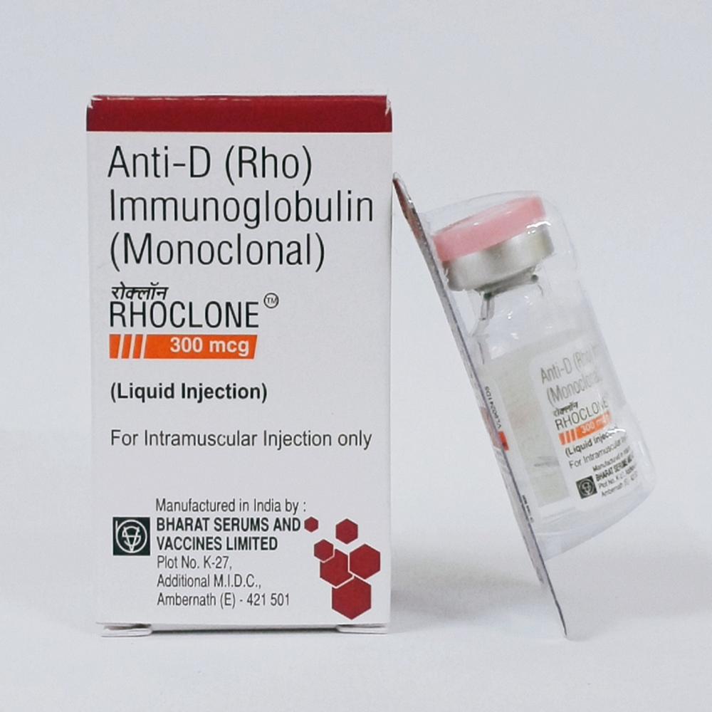 Rhoclone Anti Rh D Immunoglobulin Injection 300mcg