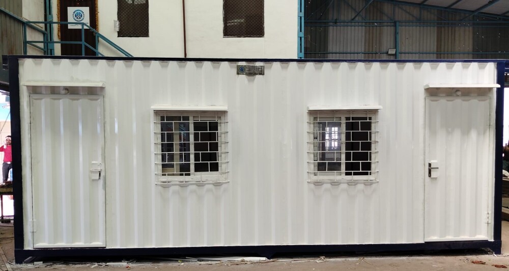 Portable Container Site Office Cabin - Color: Blue Grey