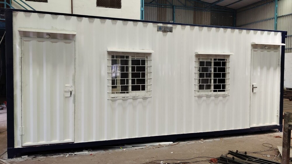 Portable Container Site Office Cabin - Color: Blue Grey
