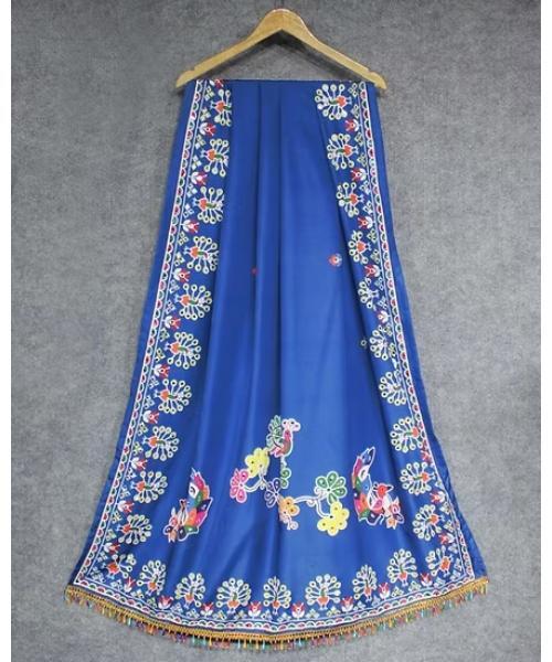lehenga chaniya choli Yellow silk print mirroR
