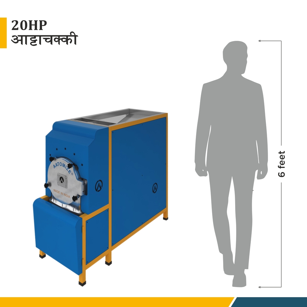 20hp Commercial Atta Chakki Machine - Color: Blue