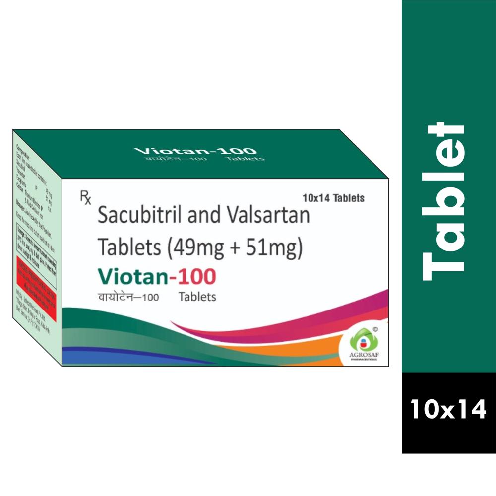 VIOTAN 100 TABLET - sacubitril 49mg, Valsartan Ip 51mg, Excipients Q.s