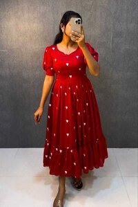 HEART  PRINTED KURTI