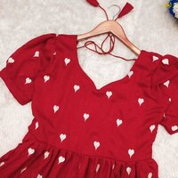 HEART  PRINTED KURTI