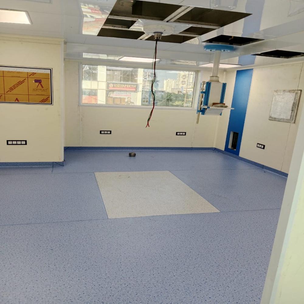 Vinyl Flooring - Vinyl, 2 M Width X 3 M Length, Light Blue, 2 Mm Thickness | Durable, Sterile, Slip-resistant For Surgical Rooms