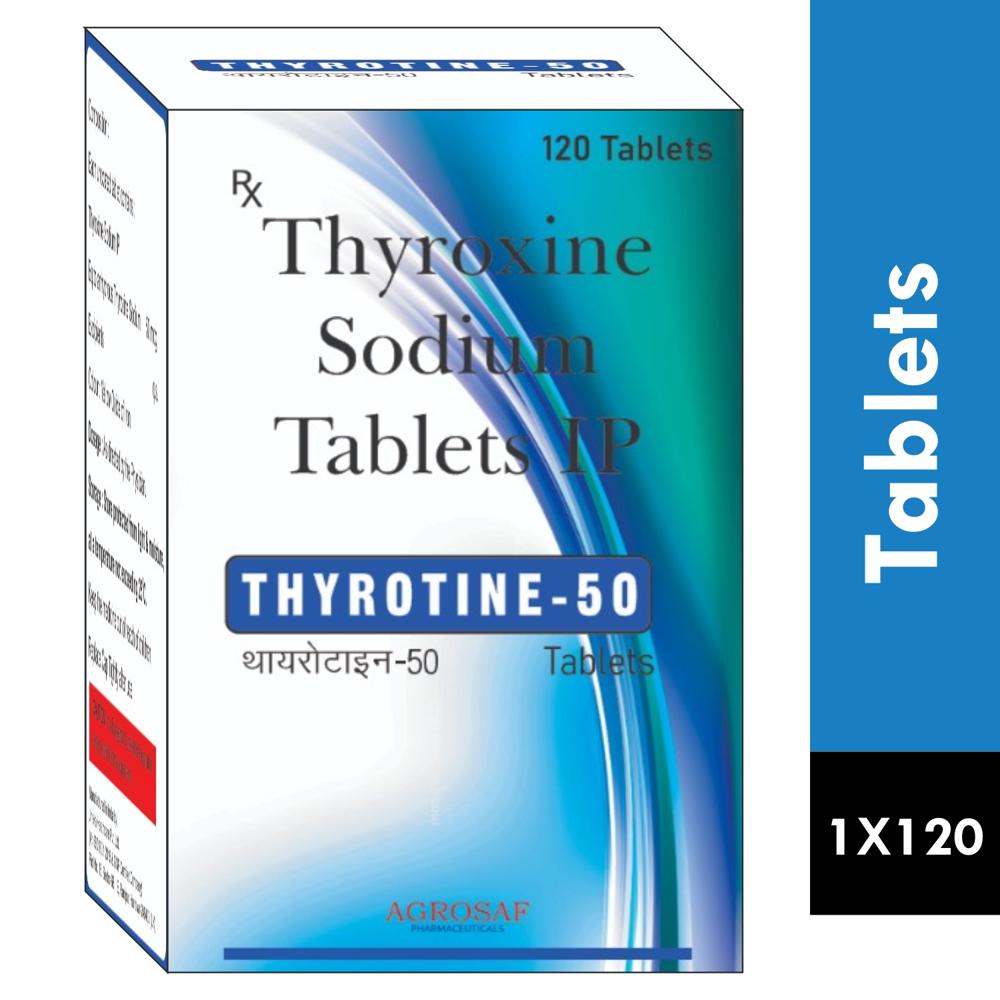 THYROTINE 50 TABLET - THYROXINE SODIUM 50MCG TABLET