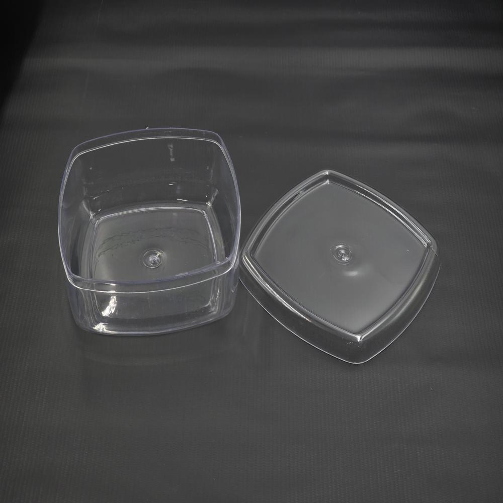 Cp 275 Small Container - Eco-friendly Pet & Pp Material, Dimensions 13.5x9.5x9.5 Cm, Transparent Color, Polished Surface Finishing