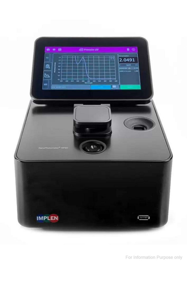 Implen N120 Microvolume High Throughput Spectroscopy - Simultaneous 12 Sample Measurement, 0.5-2 µL Sample Volume, Uv/vis 200-900 Nm Range, Touchscreen Interface