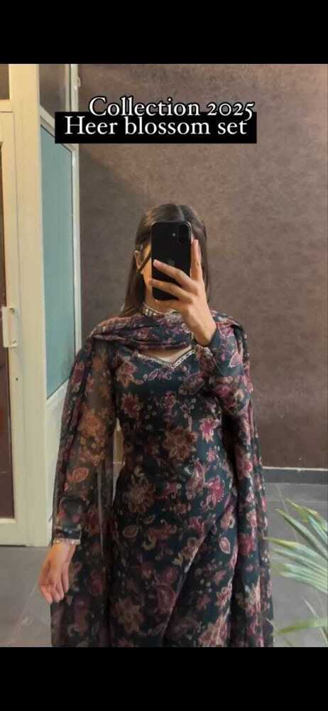 Flower Printed Kurti - Color: Blue