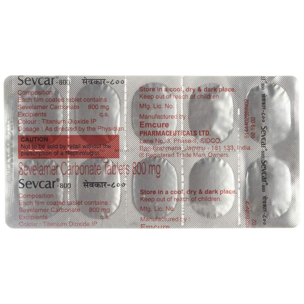 Sevcar Sevelamer Tablet 800  mg