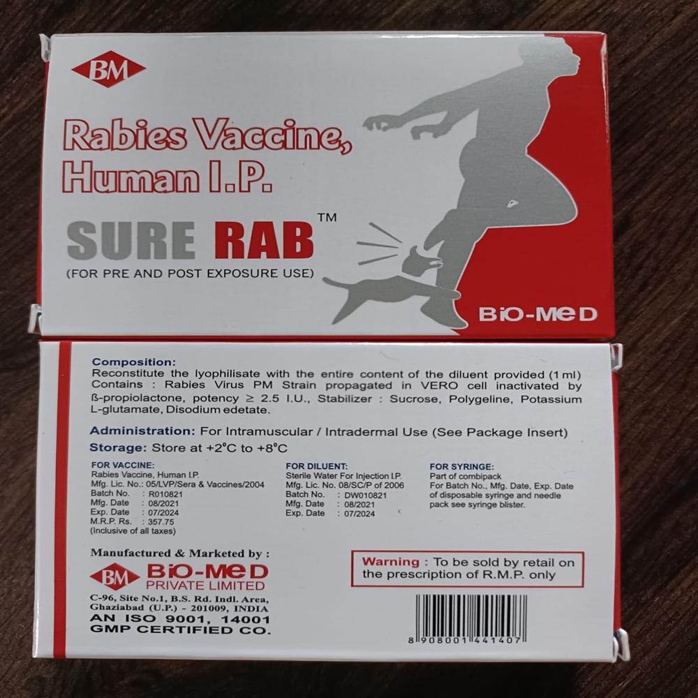 Sure Rab Rabies vaccine Vaccine 2.5IU