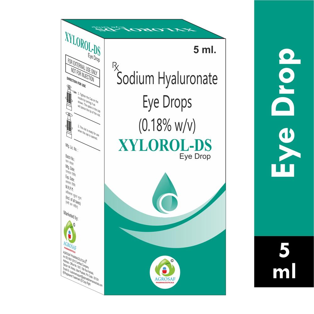 XYLOROL DS EYE DROP - Sodium Hyaluronate Bp (0.18% W/v) + Stabilized Oxychloro Complex (0.005% W/v)