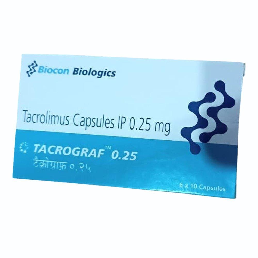 Tacrograf Tacrolimus Capsule 0.25 mg