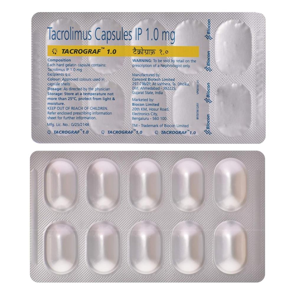 Tacrograf Tacrolimus Capsule 1mg