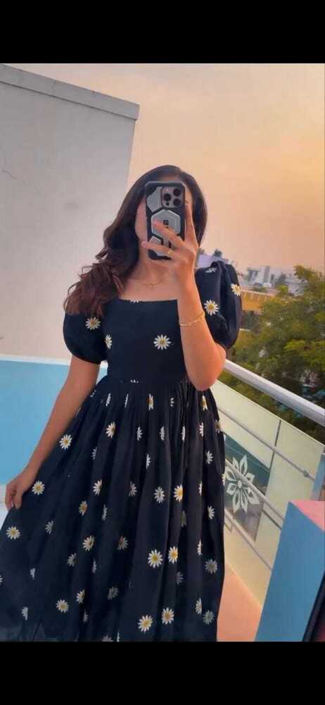 Black SUNFLOWER KURTI