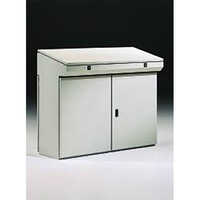 Bch Control Desk - Crca Steel, 600-1200 X 1000 X 400-600 Mm, Light Grey, Ip55 Protection, Includes Mounting Plate, Powder Coated Finish