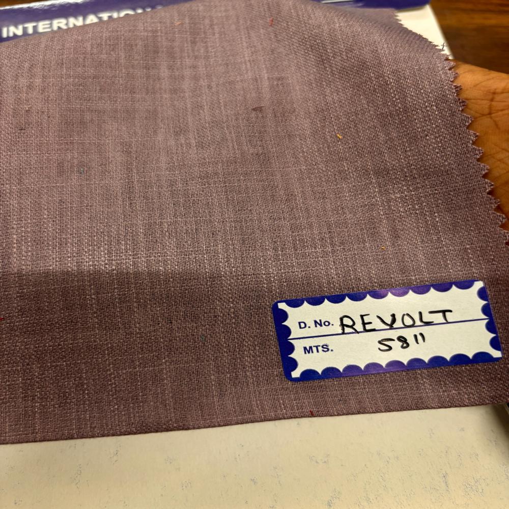 Revolt Poly Cotton Linen Blend Shirting Fabric  Width 58