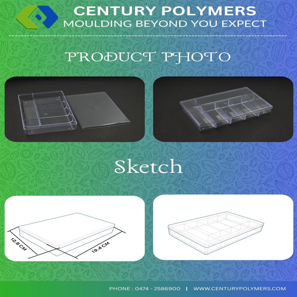 Cp 6 Pt Small Partition Container (Cpre7) - Color: Transparent