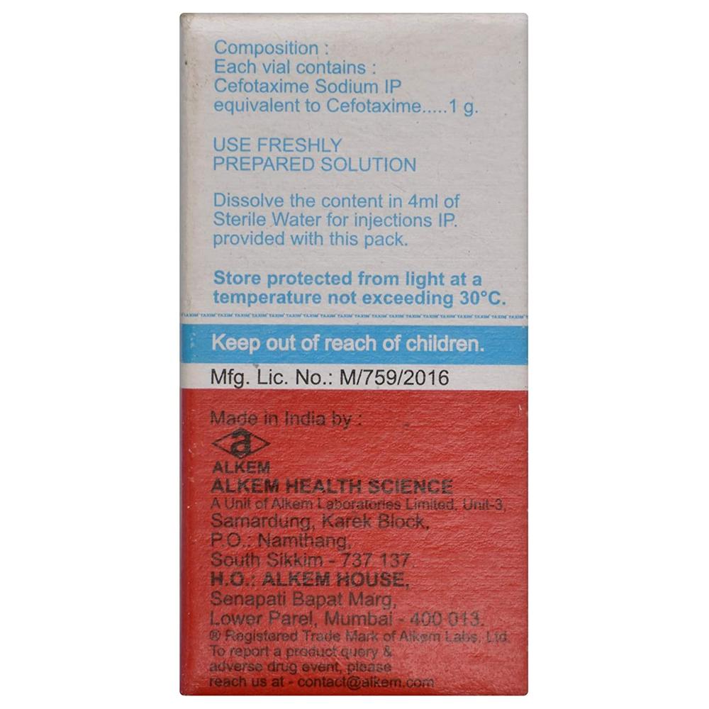 Taxim Cefotaxime Injection 1g