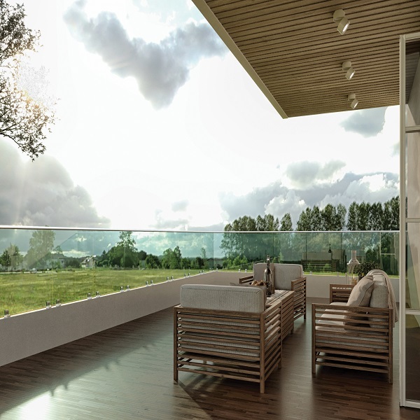 Ss Railing With Glass Panels - Stainless Steel Grade 304/316, Various Pvdf Colors: Golden, Rose Gold, Black, Wooden, Modular Design, Decorative Elegance