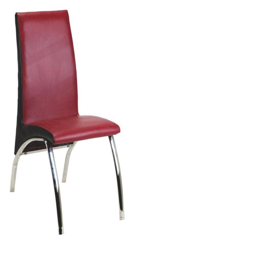 OM WOODS DMC 120 DINING CHAIR - Plastic, Smooth Finish, Red Color | Eco-Friendly Design, Good Quality, Indoor Use, Fixed Structure
