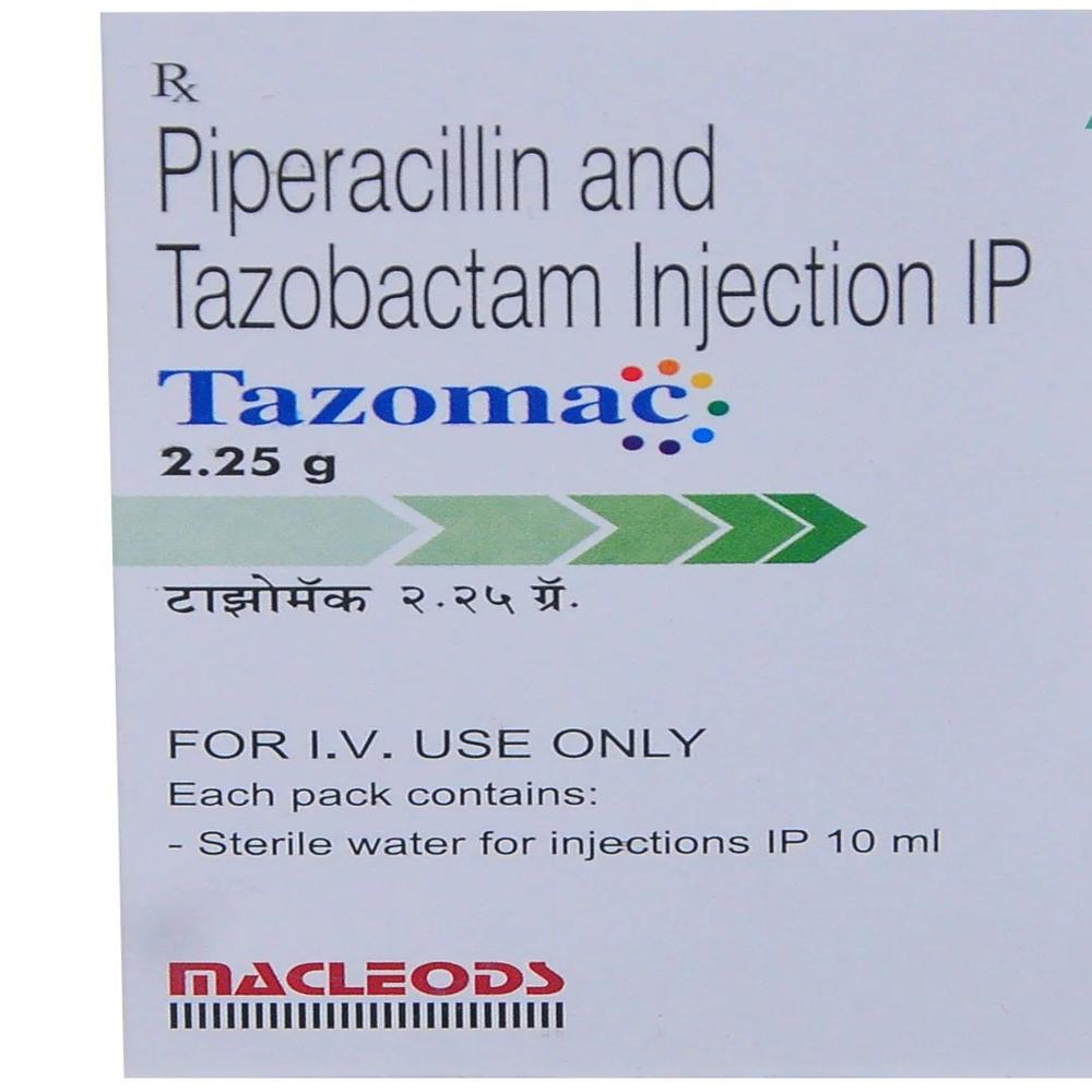 Tazomac Piperacillin & Tazobactam Injection 2.25 Gm - Grade: Medicine Grade