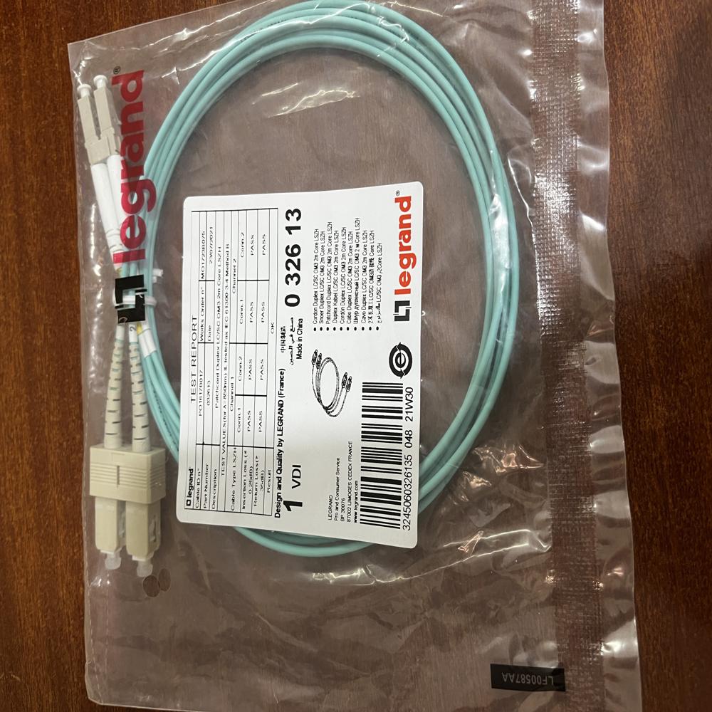 Legrand LSZH LCSC फाइबर मल्टीमोड पैचकॉर्ड डुप्लेक्स
