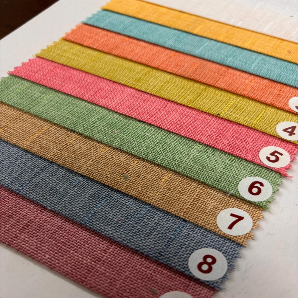 Random  Premium Poly Cotton Linen Fabric 