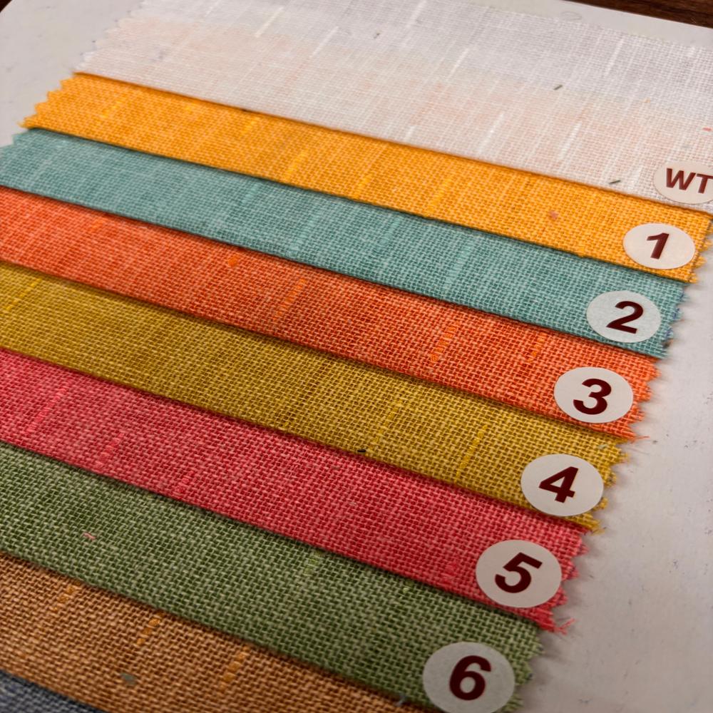 Random  Premium Poly Cotton Linen Fabric for Shirts 58 Width