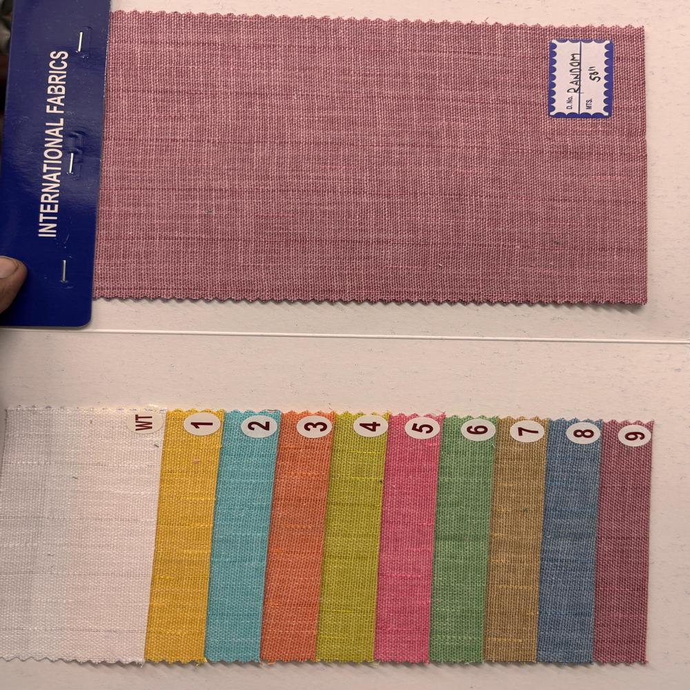 Random  Premium Poly Cotton Linen Fabric for Shirts 58 Width