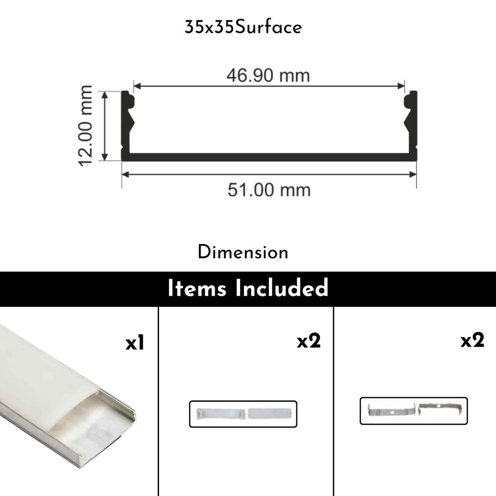 50 X 12 Surface - Application: Architectural Lighting